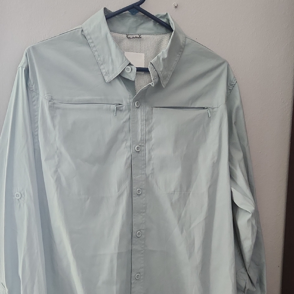 Reel Legends Shirt Men's Blue Casual Button Down Shirt Long Sleeve Medium NWT